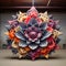 Graffiti-inspired Geometric Flower Sculpture In Vibrant Colors