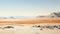 Graffiti: Minimalist Desert Landscape Painting