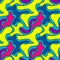 Graffiti psychedelic seamless pattern vector illustration