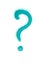 Graffiti question mark sign sprayed on white isolated background