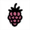 Graffiti Raspberry icon with leak. Vector.