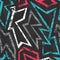 Graffiti seamless pattern with grunge effect