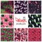 Graffiti seamless patterns set