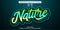 Graffiti style nature editable text effect