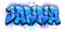 Graffiti styled Name Design - Janna