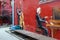 Graffiti on wall of house pianist, violoncellist, Red Yard, Minsk, Belarus