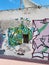 Graffitti by the River Chillar which runs around the edge of the village of Nerja in Andalucia Spain.