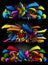 Graffitti sketch set in vibrant colors