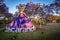 Grafton, NSW, Australia - Jacaranda Festival at the Market Square illuminated at night