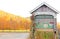 Grafton Village Cheese Company factory sign in Fall colors