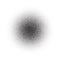 Grain circle gradient. Stippled round shape. Radial stochastic dotwork texture. Random grunge noise background. Black