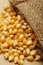 The grain corn in small sack