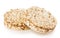 Grain crispbreads close-up isolated on a white background. Fitness concept
