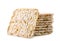Grain crispbreads on a white background. Isolated