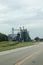 Grain elevator by the road in Kansas