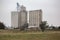 Grain elevators in the farmland in Colorado, Kansas, Oklahoma, Missouri