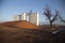 Grain elevators in the farmland in Colorado, Kansas, Oklahoma, Missouri