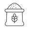 grain flour Line Vector Icon easily modified