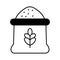 grain flour Line Vector Icon easily modified