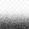 Grain gradient transparent background, black and white old noise grunge texture, light grainy backdrop effect clipart