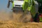 Grain harvesting with combine harvester