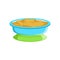 Grain Porridge In Plate Supplemental Baby Food Products Allowed For First Complementary Feeding Of Small Child Cartoon