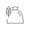 Grain sack line outline icon