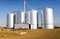 Grain silo on farm in Gilbrt,AZ