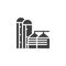 Grain silos vector icon