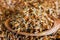 The grain sprouted wheat closeup