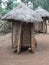 Grain storage huts in traditional Kenyan village