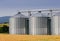 Grain store in rural landscape