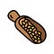 grain wheat wooden spoon color icon vector illustration