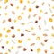 Grains seamless pattern. Corn, oat, millet, buckwheat, rice and wheat isolated on a white background. Vector illustration