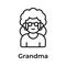 Grama avatar vector design, ready for premium use