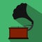 Gramophone flat icon