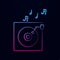 Gramophone with music sketch nolan icon. Simple thin line, outline vector of wedding icons for ui and ux, website or mobile