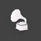 Gramophone,old retro record player icon