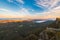 Grampians National Park mountains with lake Bellfield viewed from Pinnacle lookout