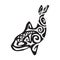 Grampus tattoo in Maori style. Vector illustration EPS10