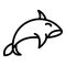 Grampus whale icon, outline style