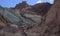 Gran Canaria, colorful unusual rock formation Fuente de los Azulejos in Mogan municipality