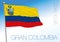 Gran Colombia or Great Colombia historical flag, 1819 - 1820