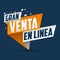 Gran Venta en Linea, Great Online Sale Spanish text, vector design.