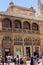 Granada, Andalucia, Spain- May 26, 2019: Intricate stone artwork decorating the Royal Chapel of Granada Capilla Real de Granada,