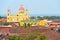 Granada cathedral and lake Nicaragua, Nicaragua.