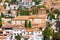 Granada city aerial panoramic view in Spain