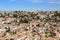 Granada city view taken from atop of Arms Tower in Alhambra palace. Granada, Spain