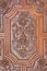 Granada - detail of carved baroque door of Basilica San Juan de Dios.