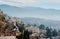 Granada town and snowy mountains of Sierra Nevada. Spain